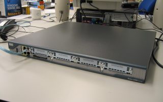 Branch router on a lab bench