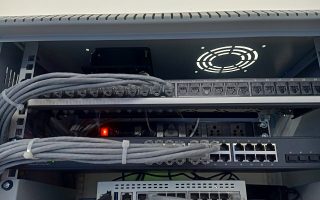 Neatly dressed networking rack